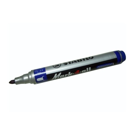 1 - 10 pz Pennarello Marker Stabilo Mark 4 All blu punta tonda 651/41