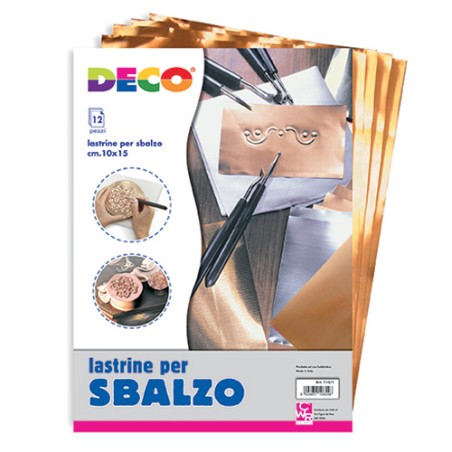 CWR lastrine per sbalzo in alluminio anodizzato rame 10x15 cm, 12 pezzi – 113/1