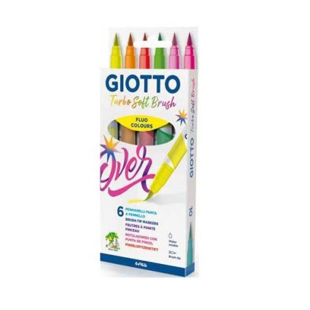 1 - TURBO SOFT BRUSH FLUO GIOTTO 6 COL. 427200