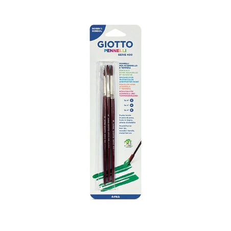 1 - 3 pezzi Pennelli Fila Giotto tondi 400/3-4-5 027100
