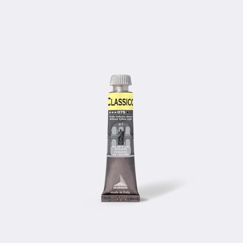 Maimeri Classico colore a olio extrafine Giallo brillante chiaro 20 ml M0302075 Maimeri Classico colore a olio extrafine Giallo brillante chiaro 20 ml M0302075