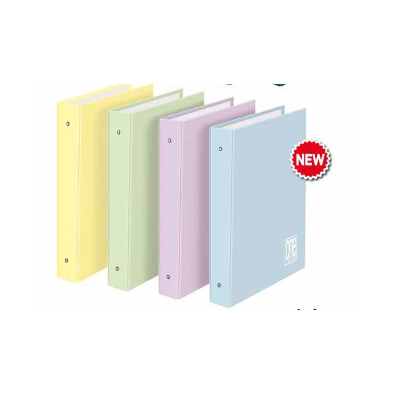 Blasetti One Color Pastel raccoglitore A4 a 4 anelli Ø 30 mm nei colori pastello assortiti 7191 Blasetti One Color Pastel raccoglitore A4 a 4 anelli Ø 30 mm nei colori pastello assortiti 7191