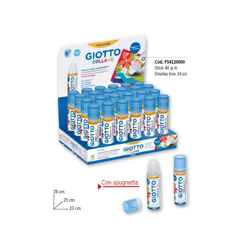 FILA Flacone colla Giotto collage trasparente stick 40gr 54120000 FILA Flacone colla Giotto collage trasparente stick 40gr 54120000