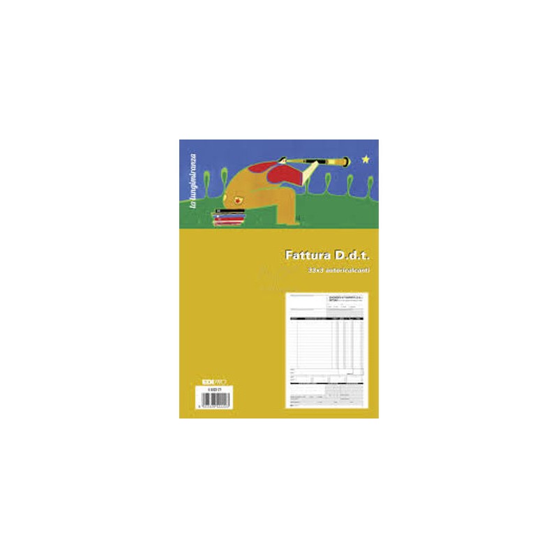 Blocco D.D.T. fattura 33x3 autoricalcante (33 moduli in 3 copie) Edipro - E5222CT