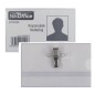 Conf.50 pz Porta Badge Trasparente con Clip+Spilla 9x5,5cm 03/002 Conf.50 pz Porta Badge Trasparente con Clip+Spilla 9x5,5cm 03/002