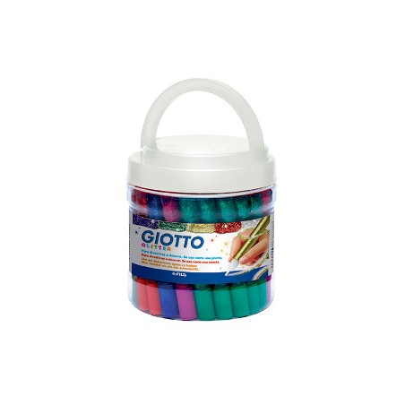 1 - FILA 50 PEZZI GLITTER GLUE GIOTTO 10,5ML. BARATTOLO
