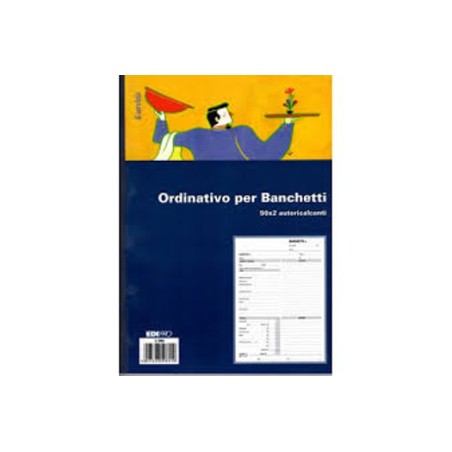Blocco preventivo e ordinazione per banchetti 50x2 autoricalcante (50 moduli in 2 copie) Edipro - E5960