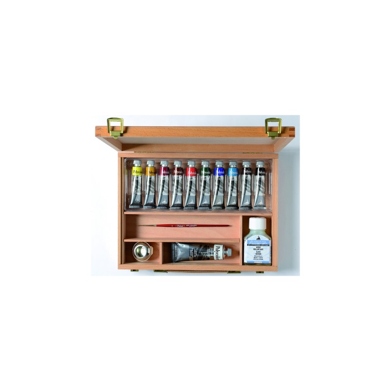 Maimeri Polycolor cassetta in faggio 20x30 cm con 10 tempere viniliche da 20 ml M1299068