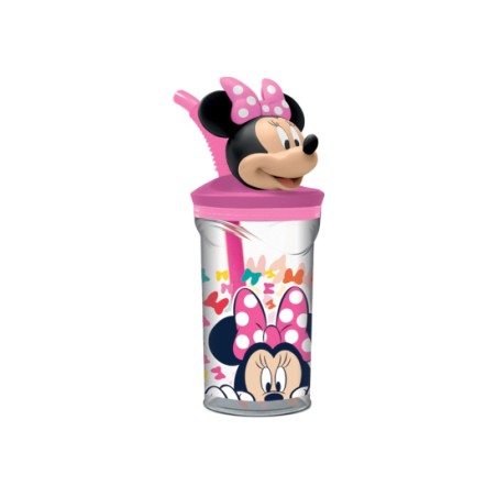 1 - BICCHIERE TRITAN MINNIE C/CANNUCCIA 3D ST51166