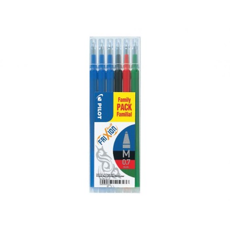 1 - PILOT Ricarica per penna cancellabile col. ass. 6 pz. 006649