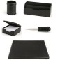 Set scrittoio Niji William 5 pezzi in materiale sintetico, colore nero - 60451 Set scrittoio Niji William 5 pezzi in materiale sintetico, colore nero - 60451