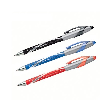 1 - PAPERMATE Penna A Sfera A Scatto Flexgrip Elite Paper Mate - 1,4 Mm BLU