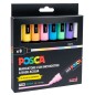 Uni Posca PC5M 8 Pastel marcatori tempera punta media 1.8 - 2.5 mm assortiti