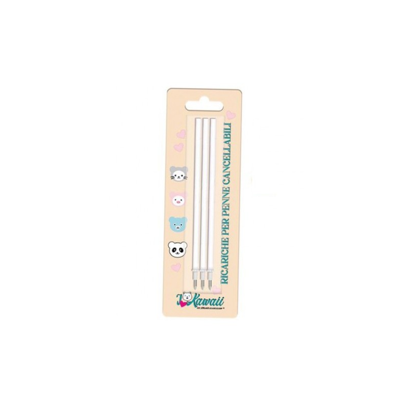 Bluekover Kawaii refill per penne cancellabili blu confezione 3 pezzi Bluekover Kawaii refill per penne cancellabili blu confezione 3 pezzi
