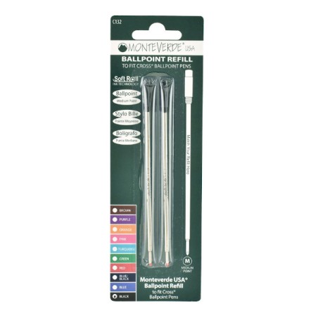 1 - MONTEVERDE REFILL SFERA CROSS C132 NERO M 2 PZ. -J225301