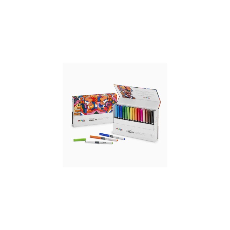 Carioca Plus Prisma pennarelli punta in fibra 3.7 mm inchiostro lavabile 30 pz 45208