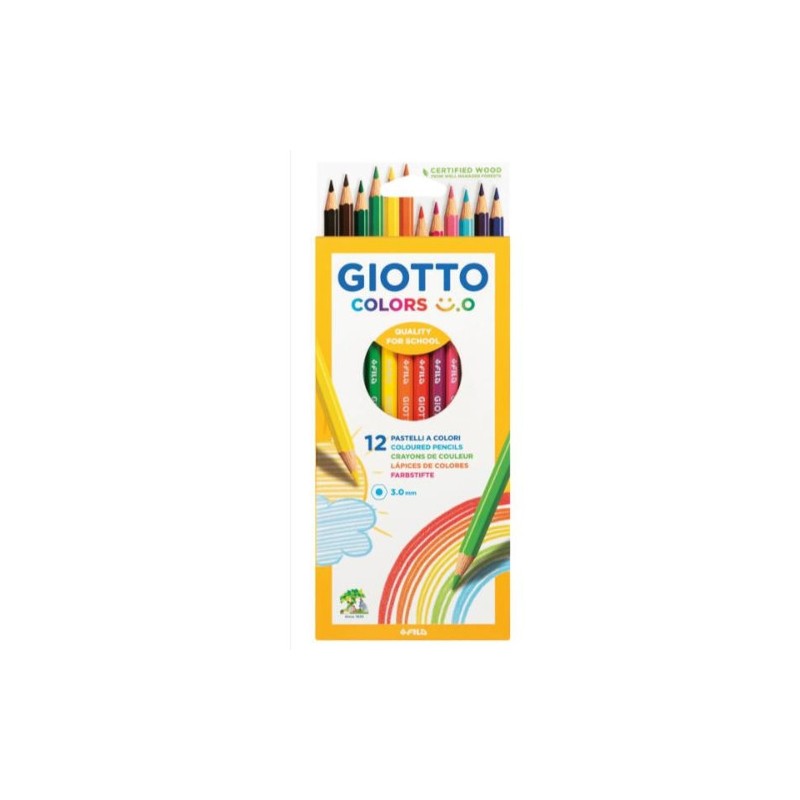 Giotto Colors Smile Pastelli a cera 12 colori mina Ø 3 mm 2783 Giotto Colors Smile Pastelli a cera 12 colori mina Ø 3 mm 2783