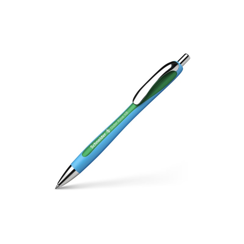 Schneider Slider Rave penna a sfera a scatto punta XB inchiostro verde – confezione 5 pezzi 132504 Schneider Slider Rave penna a sfera a scatto punta XB inchiostro verde – confezione 5 pezzi 132504