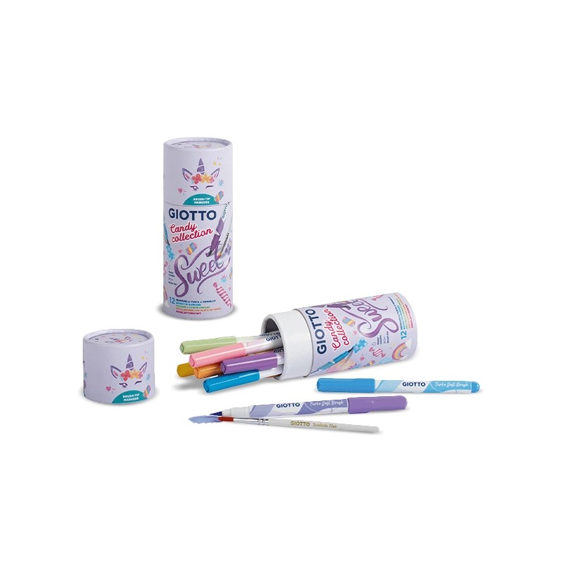 TURBO SOFT BRUSH CANDY COLLECTION GIOTTO 12 COL F427700 TURBO SOFT BRUSH CANDY COLLECTION GIOTTO 12 COL F427700