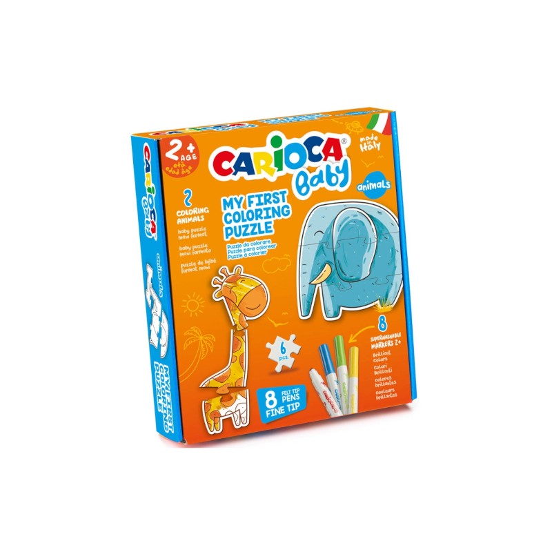 PUZZLE CARIOCA COLORING ANIMALS BABY 43079 PUZZLE CARIOCA COLORING ANIMALS BABY 43079