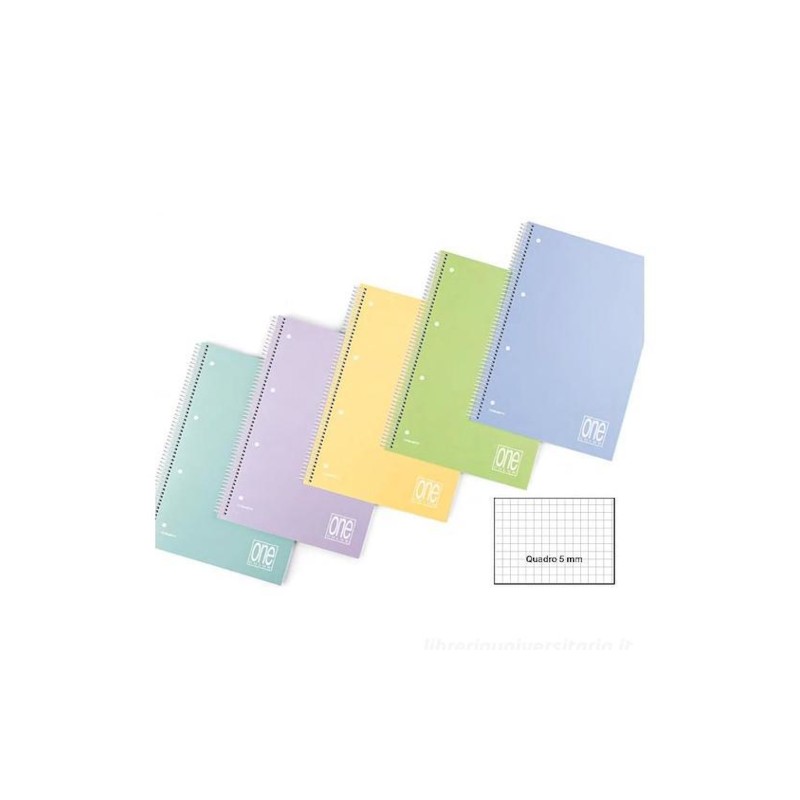 Blasetti One Color Pastel maxi quaderno con spirale A4+ 80 g 80+1 fogli rigatura 5M copertina in polipropilene 7036