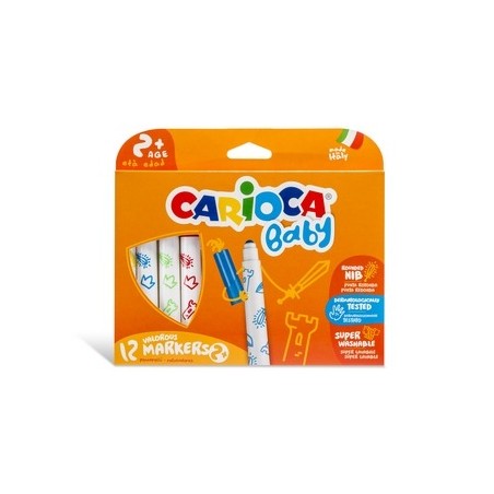 1 - PENNARELLI CARIOCA BABY MARKER 12Pz. ASS. 42814