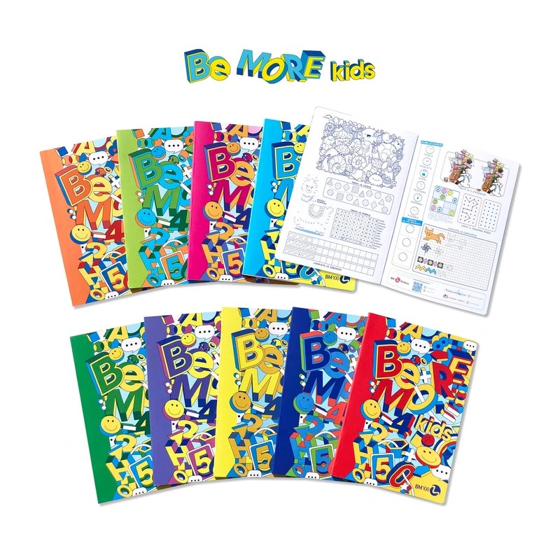 BE MORE Kids quaderno Maxi A4 10M 19+1 fogli 100 g, confezione da 10