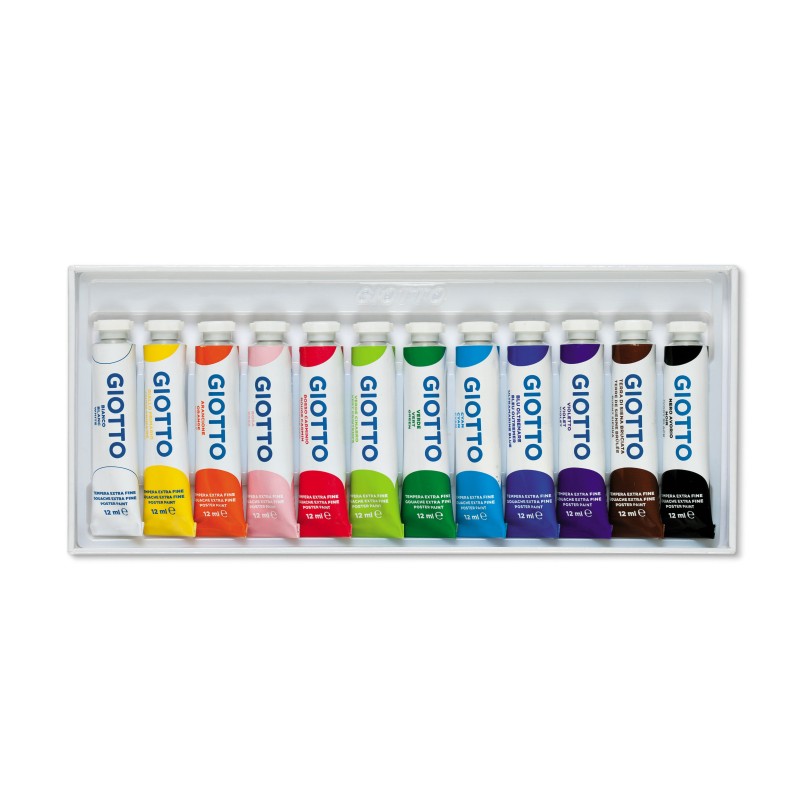 TEMPERA GIOTTO F.TO 4 - 12ml BOX 12pz F358000 TEMPERA GIOTTO F.TO 4 - 12ml BOX 12pz F358000