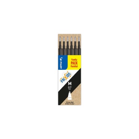 Refill Nere per Penne Cancellabili Pilot FriXion Ball e FriXion Clicker - Punta Media 0,7 mm - 6 Ricariche 006642