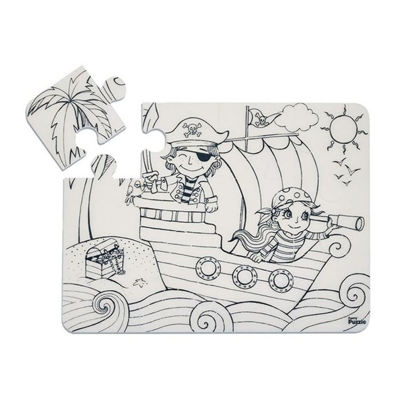 Funny Mat PUZZLE in polipropilene riutilizzabile stampata cm.30X40 -PIRATI- 3153 Funny Mat PUZZLE in polipropilene riutilizzabile stampata cm.30X40 -PIRATI- 3153