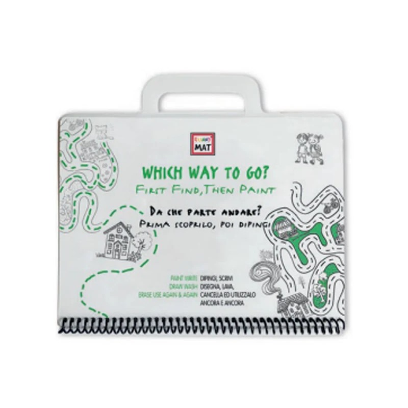 Funny Mat TRAVEL SET in polipropilene riutilizzabile stampata cm.16X21 -DA CHE PARTE ANDARE- 1165 Funny Mat TRAVEL SET in polipropilene riutilizzabile stampata cm.16X21 -DA CHE PARTE ANDARE- 1165
