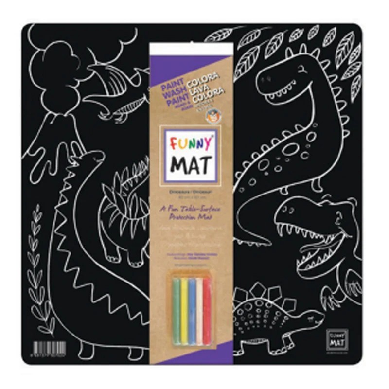 Funny Mat Black Tovaglietta in polipropilene riutilizzabile stampata cm.40x40 -DINOSAURI- 0702 Funny Mat Black Tovaglietta in polipropilene riutilizzabile stampata cm.40x40 -DINOSAURI- 0702