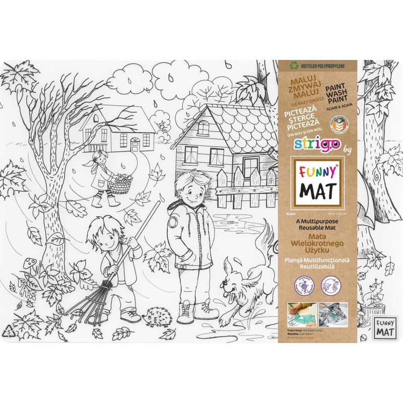 Funny Mat Tovaglietta in polipropilene riciclato riutilizzabile stampata cm.48x33,5 -AUTUNNO- 1068 Funny Mat Tovaglietta in polipropilene riciclato riutilizzabile stampata cm.48x33,5 -AUTUNNO- 1068