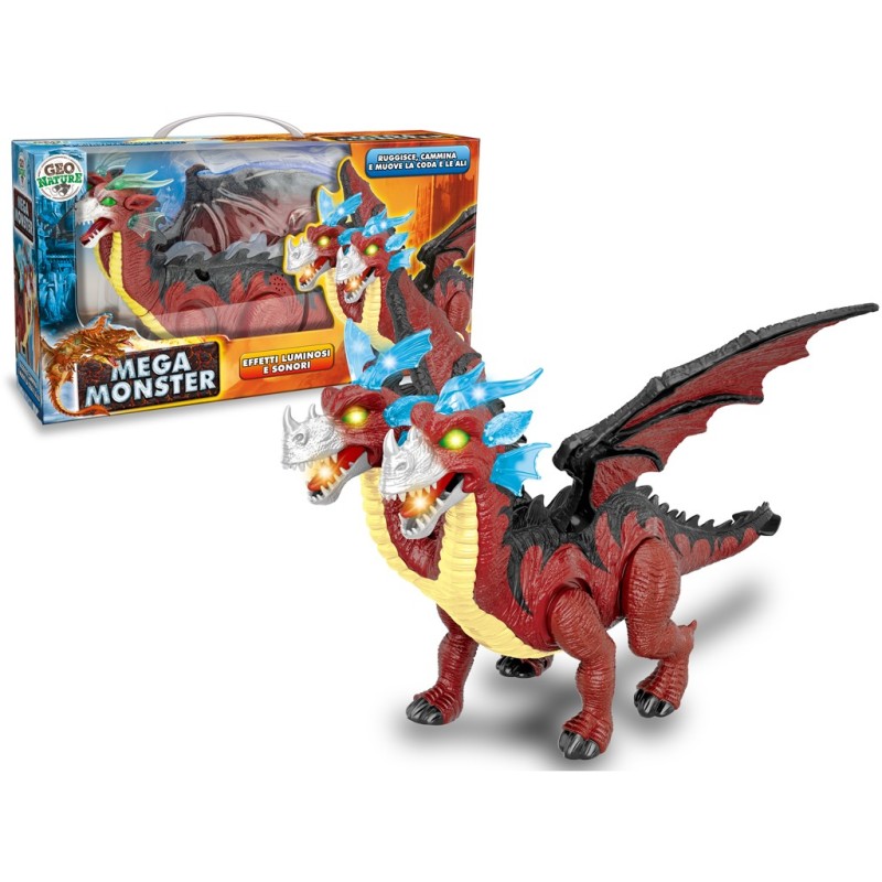 TEOREMA GEO NATURE - MEGA DRAGO A DUE TESTE CAMMINA/SUONI REALI 66856 TEOREMA GEO NATURE - MEGA DRAGO A DUE TESTE CAMMINA/SUONI REALI 66856