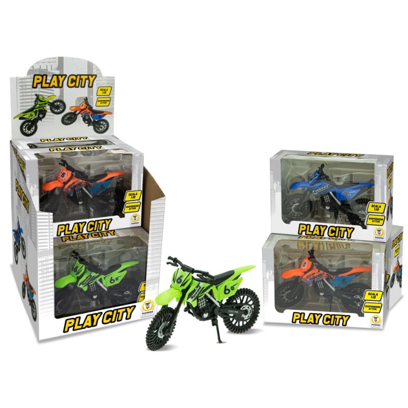 TEOREMA PLAYCITY - MOTOCROSS SCALA1:12 6PZ DISPLAY 3 ASS. 65618 TEOREMA PLAYCITY - MOTOCROSS SCALA1:12 6PZ DISPLAY 3 ASS. 65618