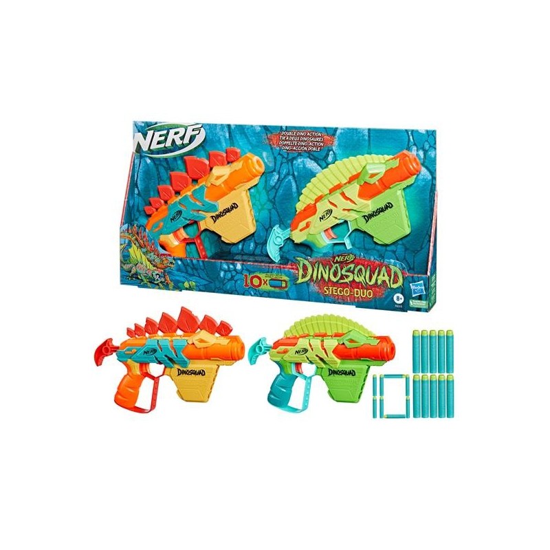 Nerf DinoSquad Stego-Duo - Set di 2 Blaster con 10 Dardi F6315 Nerf DinoSquad Stego-Duo - Set di 2 Blaster con 10 Dardi F6315