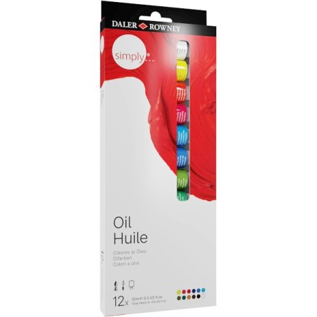 Daler-Rowney Simply set colori a olio 12 tubetti da 12 ml