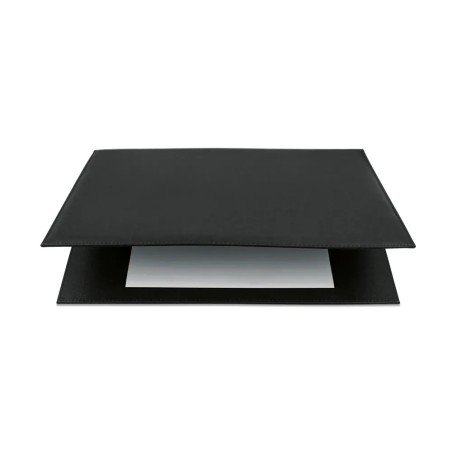 Sottomano da scrivania Niji doppio in ecopelle, 48x32 cm, colore nero - 2190-N