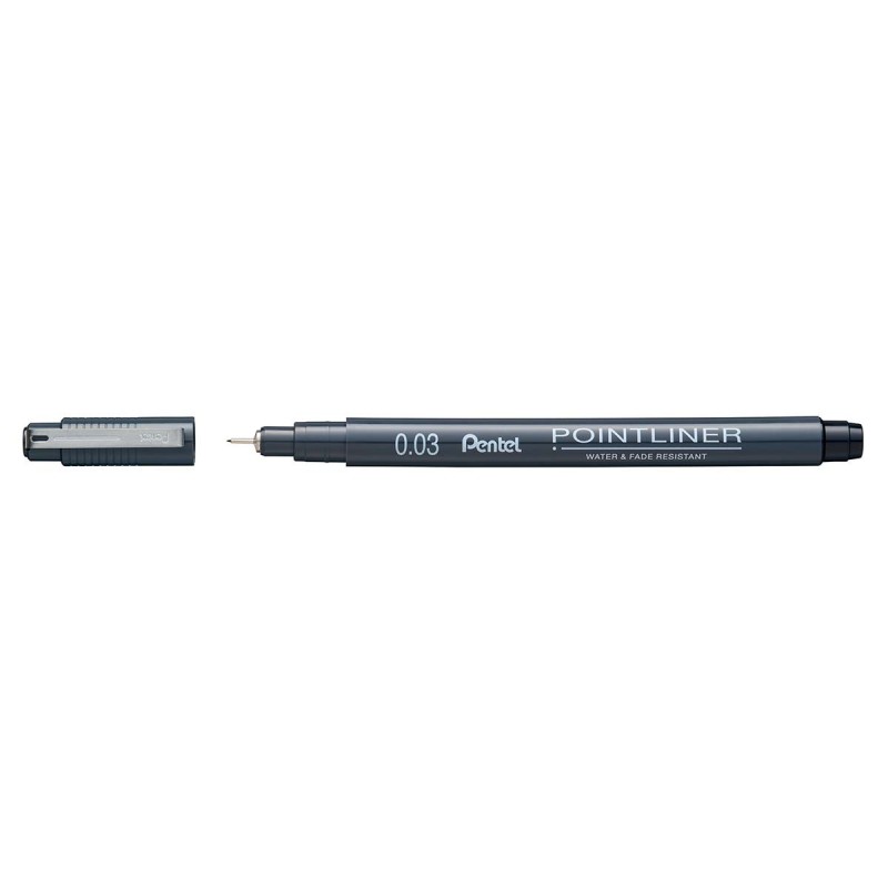Pennarello a Punta Fine Pentel Pointliner 0,03 mm - Inchiostro Nero -12pz S20P-03A Pennarello a Punta Fine Pentel Pointliner 0,03 mm - Inchiostro Nero -12pz S20P-03A