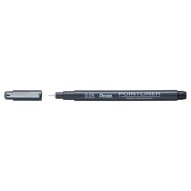 Pentel Pointliner S20P-05A fineliner 0,05 mm nero 12 Pz Pentel Pointliner S20P-05A fineliner 0,05 mm nero 12 Pz