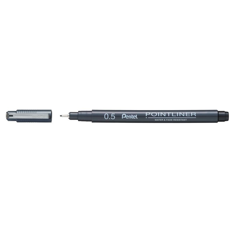 Pentel Pointliner S20P-5A fineliner 0,5 mm nero 12 pz Pentel Pointliner S20P-5A fineliner 0,5 mm nero 12 pz