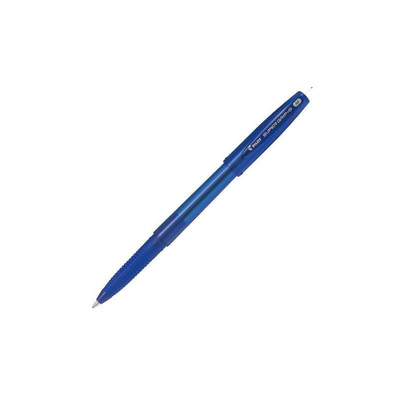 PILOT Penna Biro sfera con cappuccio SUPER GRIP G 1661 colore Blu 1,0mm, kit da 12pz 001661 PILOT Penna Biro sfera con cappuccio SUPER GRIP G 1661 colore Blu 1,0mm, kit da 12pz 001661