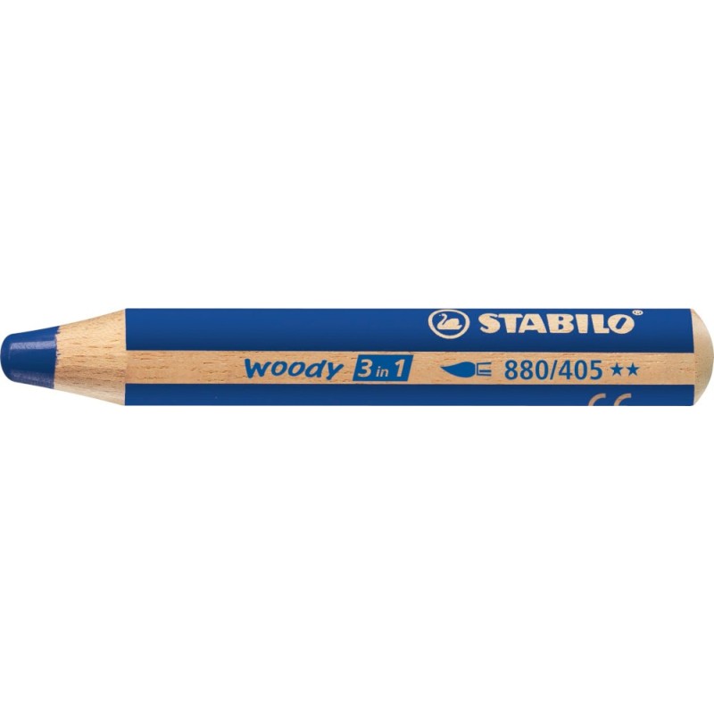 5 pz Matitone colorato Stabilo Woody 3in1 blu oltremare 880/405 5 pz Matitone colorato Stabilo Woody 3in1 blu oltremare 880/405