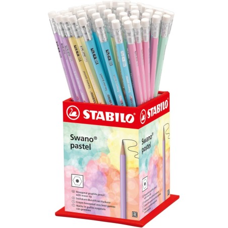 72 pz Matite Stabilo Swano Pastel con gomma