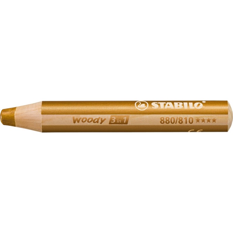 5 pz Matitone colorato Stabilo Woody 3in1 oro 880/810 5 pz Matitone colorato Stabilo Woody 3in1 oro 880/810