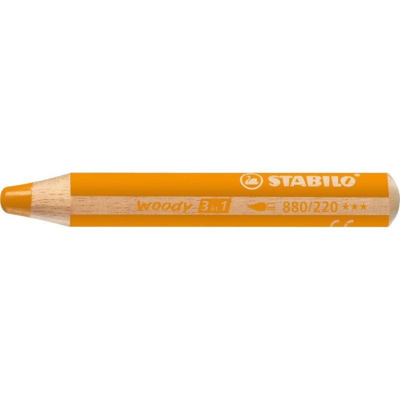 5 pz Matitone colorato Stabilo Woody 3in1 arancio 880/220 5 pz Matitone colorato Stabilo Woody 3in1 arancio 880/220