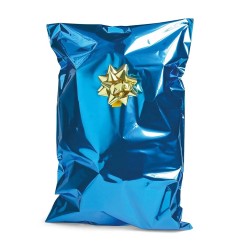 Sacchetti regalo Niji metallizzati con chiusura adesiva 30x45 cm, 100 pezzi assortiti - 61197