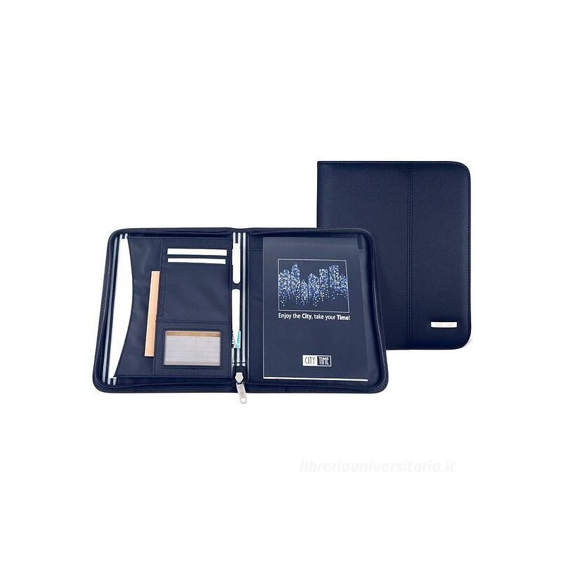 CITY TIME PROFESSIONAL PortaBlocco in Similpelle Blu 4850-BL CITY TIME PROFESSIONAL PortaBlocco in Similpelle Blu 4850-BL
