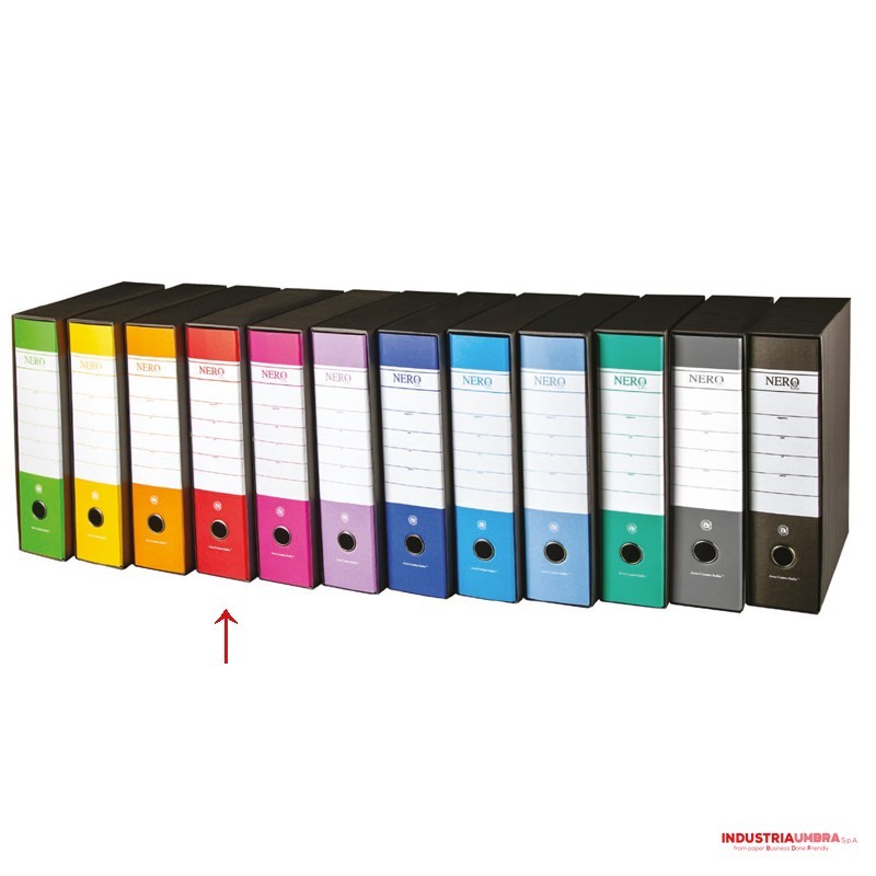 Brefiocart registratore d'archivio con custodia commerciale dorso 8 cm rosso 0201156.RO