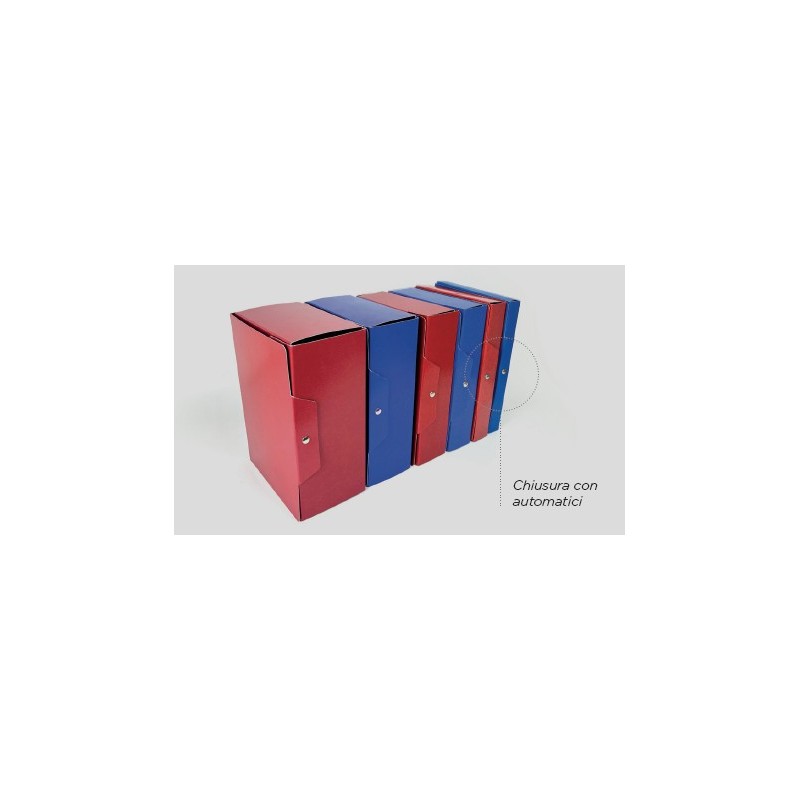 Brefiocart cartella portaprogetti con bottone Color dorso 12 cm blu